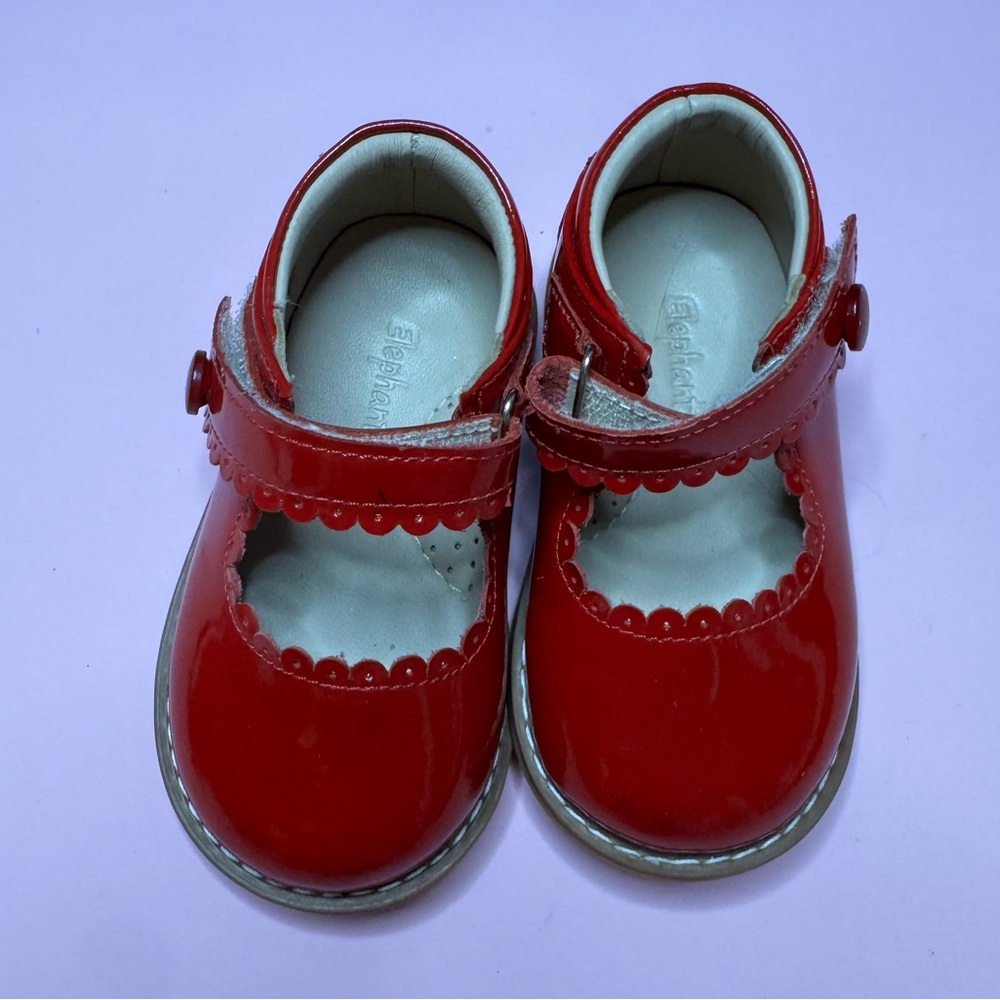Elephantito Red Dress Shoes Patent Leather Mary Jane